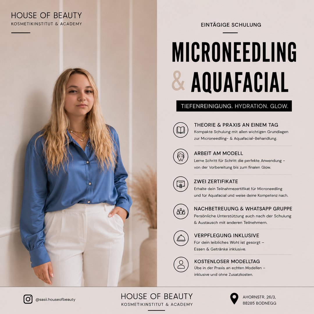 AQUAFACIAL & MICRONEEDLING - 1 Tages Schulung mit Starterset!