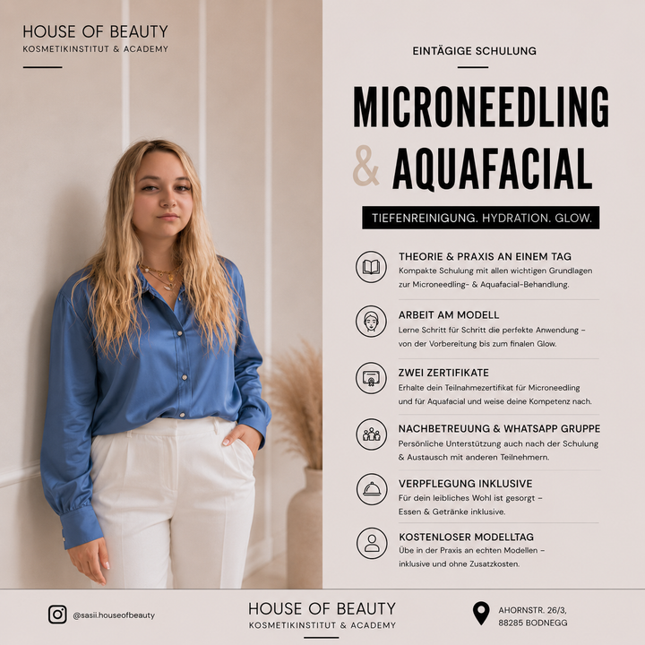 AQUAFACIAL & MICRONEEDLING - 1 Tages Schulung mit Starterset!