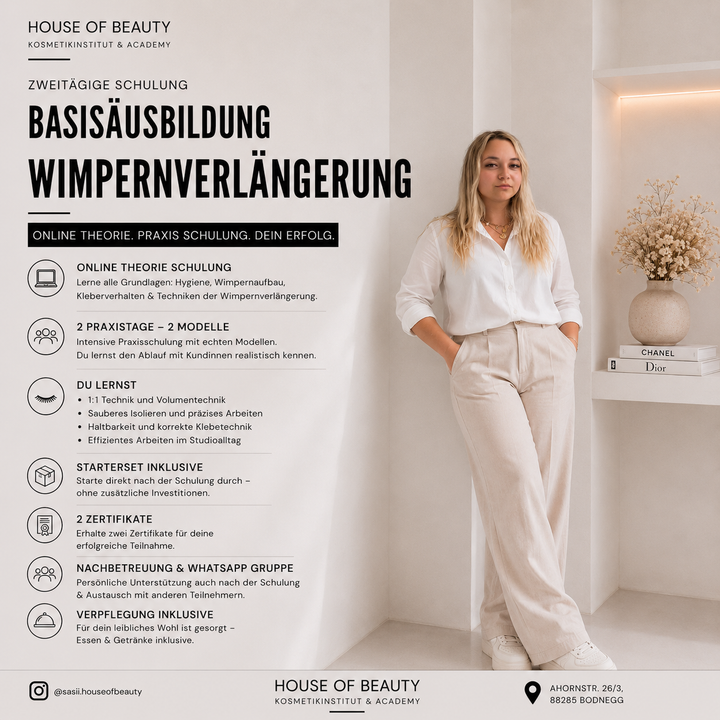 WIMPERN 1:1 & VOLUMEN || 2 Tage Basisausbildung inkl. Starterset!