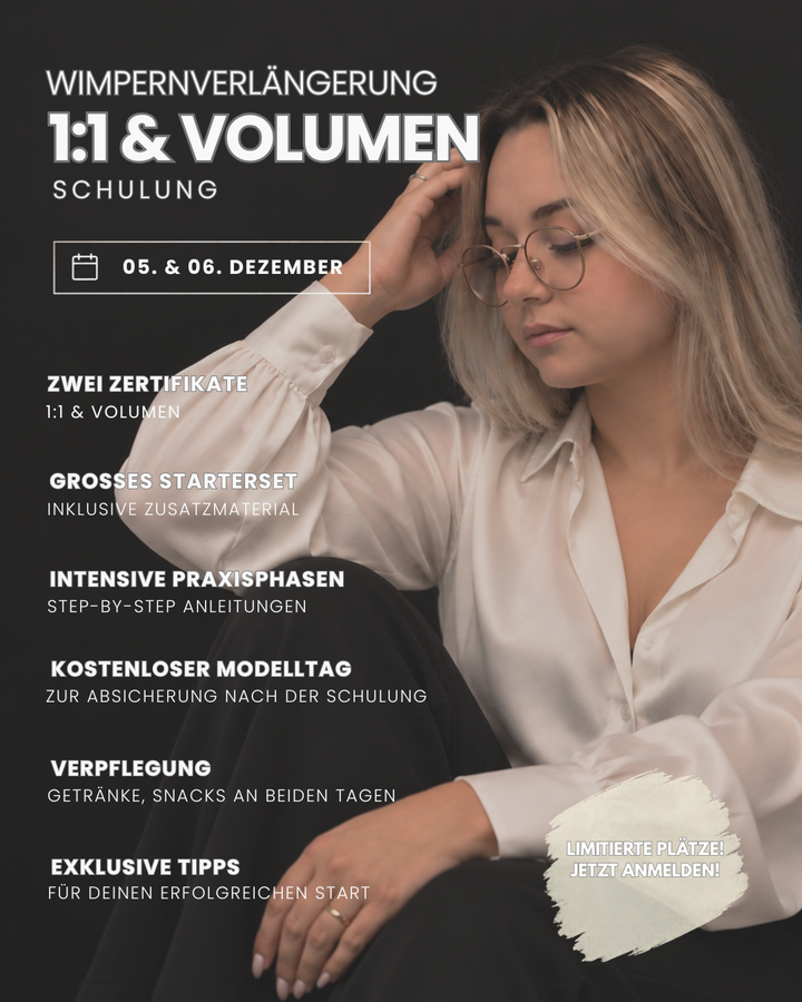 Wimpernverlängerung - 05.12. + 06.12.26 | 2 Tage inkl. Startertset